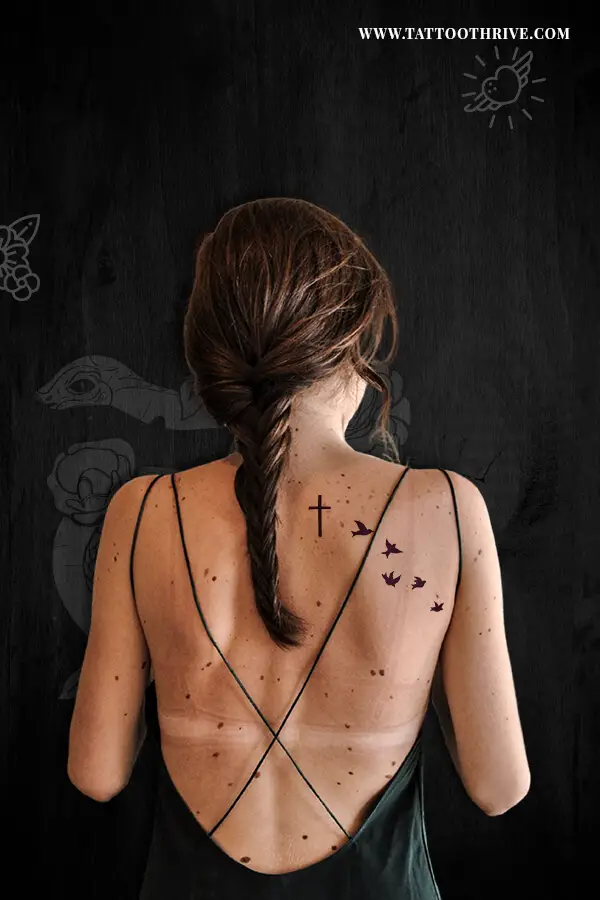 Cross with Birds Tattoo Meaning